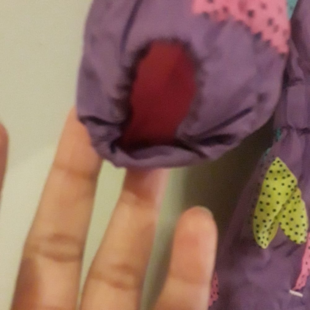 Cat & Jack 18M Purple & colorful heart polkaJacket - Picture 5 of 13